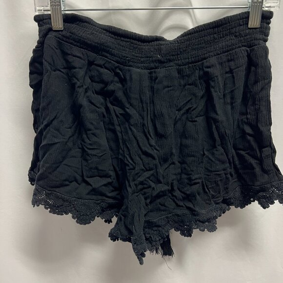 Mudd Lace Trim Drawstring Waist Shorts - Picture 2 of 6